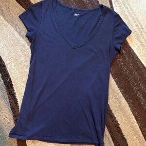 GAP Dark Blue Short Sleeve V-Neck Tee